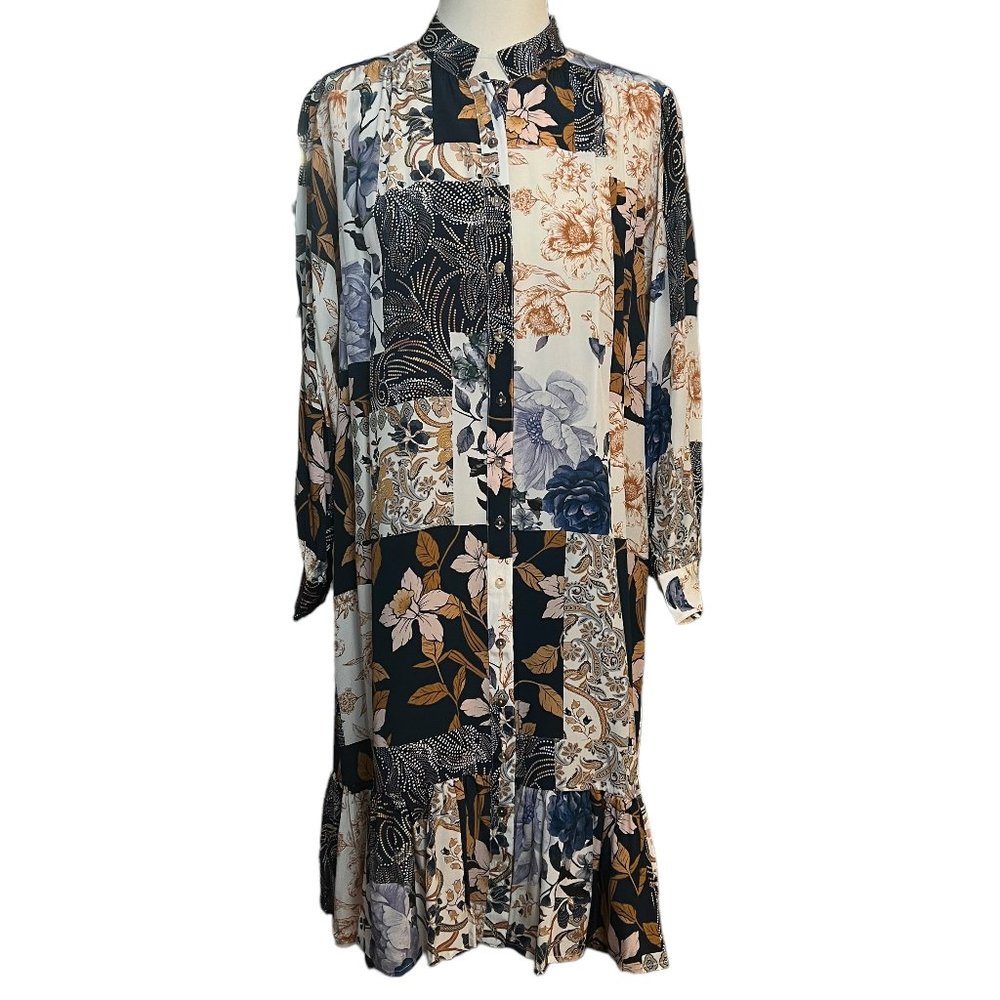 Johnny Was Luna Silk Mini Dress Size Medium